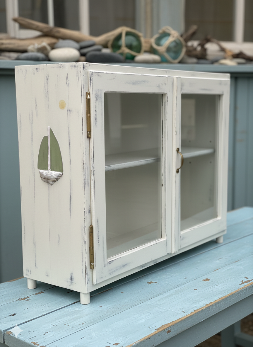 White Coastal Cabinet
